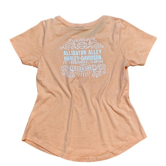 Harley-Davidson‎ Womens Florida Orange Graphic Tee M/L - Picture 2 of 6